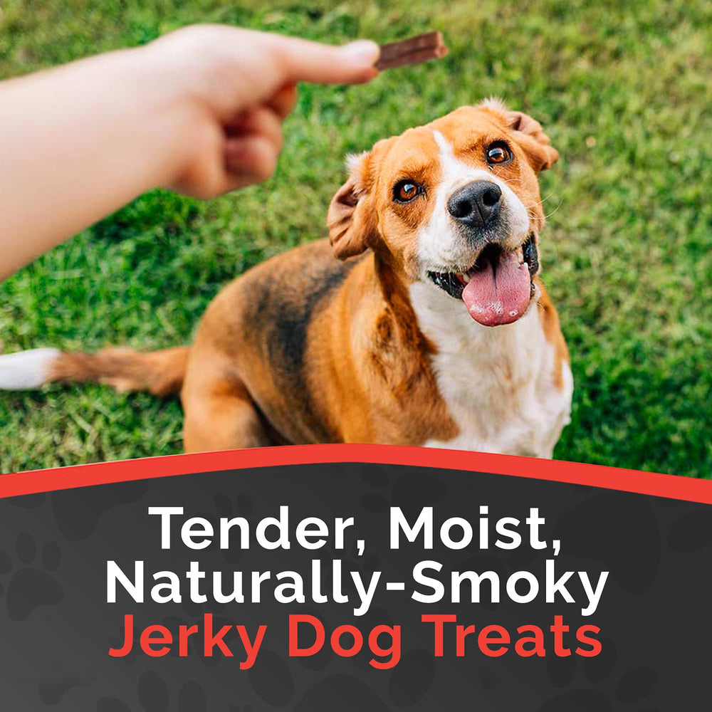 Miss Nelly's Jerky ingredients bowl shows wholesome real meat and natural add-ins for dogs.