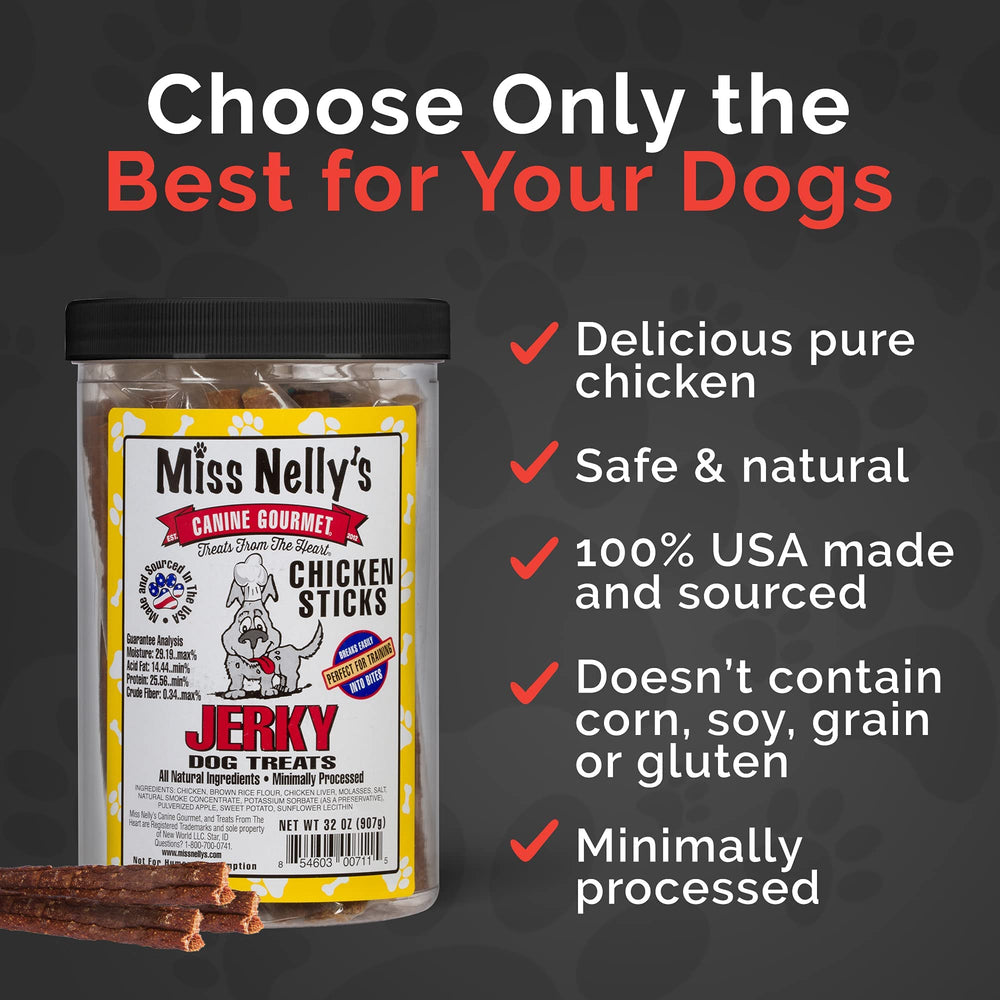 Miss Nelly's training-reward piece shows bite-sized portions for easy reinforcement.