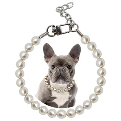 MISS PET big pearl collar close-up highlights lustrous pearls for chic photoshoots