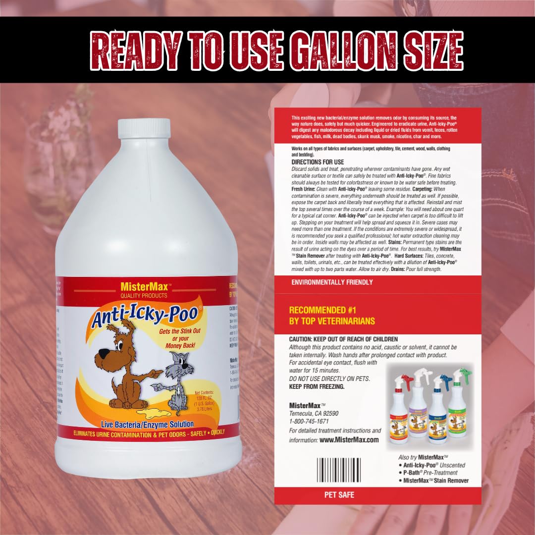 Mister Max Anti Icky Poo hardwood-floors spray for safe odor neutralization