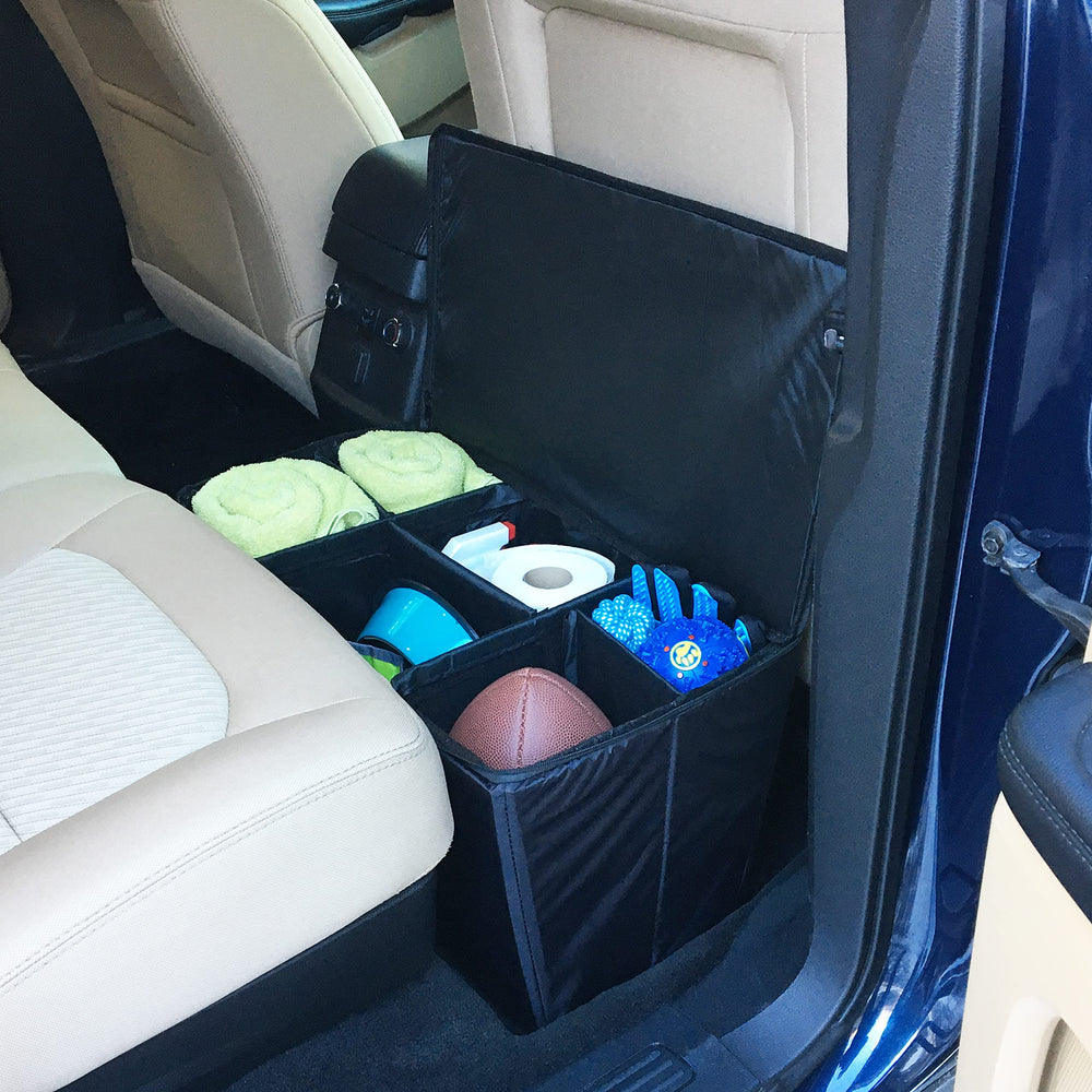 MISTIC COOL extender with adjustable dividers shows customizable organization for toys and leashes.