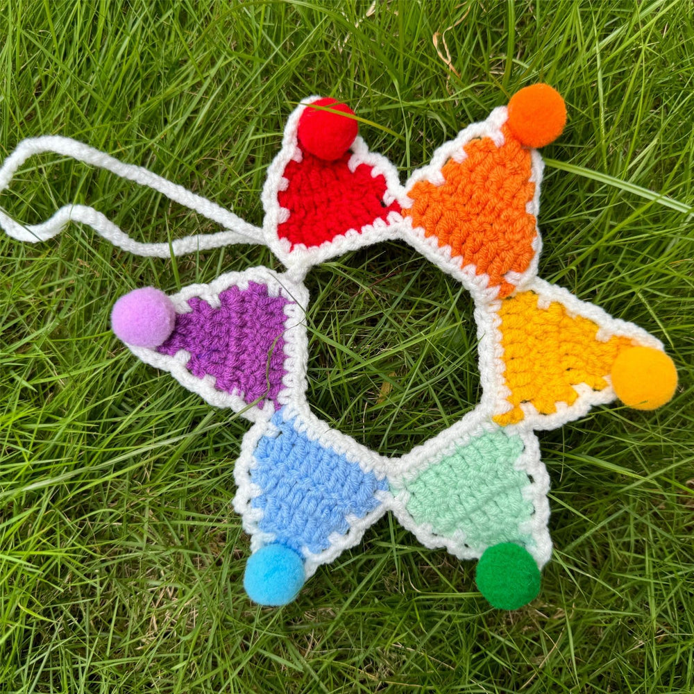 MITOCAPY rainbow bandana with adjustable strap fits multiple pets.