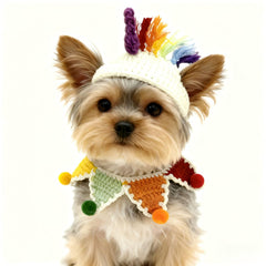 MITOCAPY rainbow dog bandana—vibrant Pride accessory for stylish daily wear.