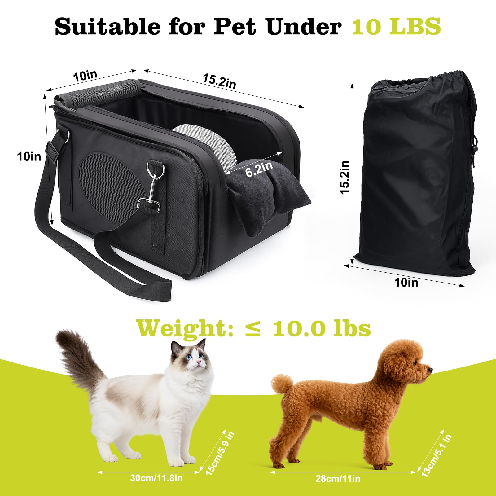 Mity Rain 3-in-1 cat car seat soft-padding-comfort cozy for long rides.