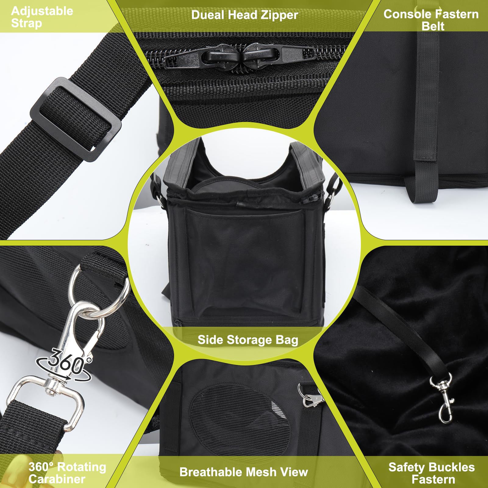 Mity Rain 3-in-1 cat car seat universal-fit fits most center consoles.