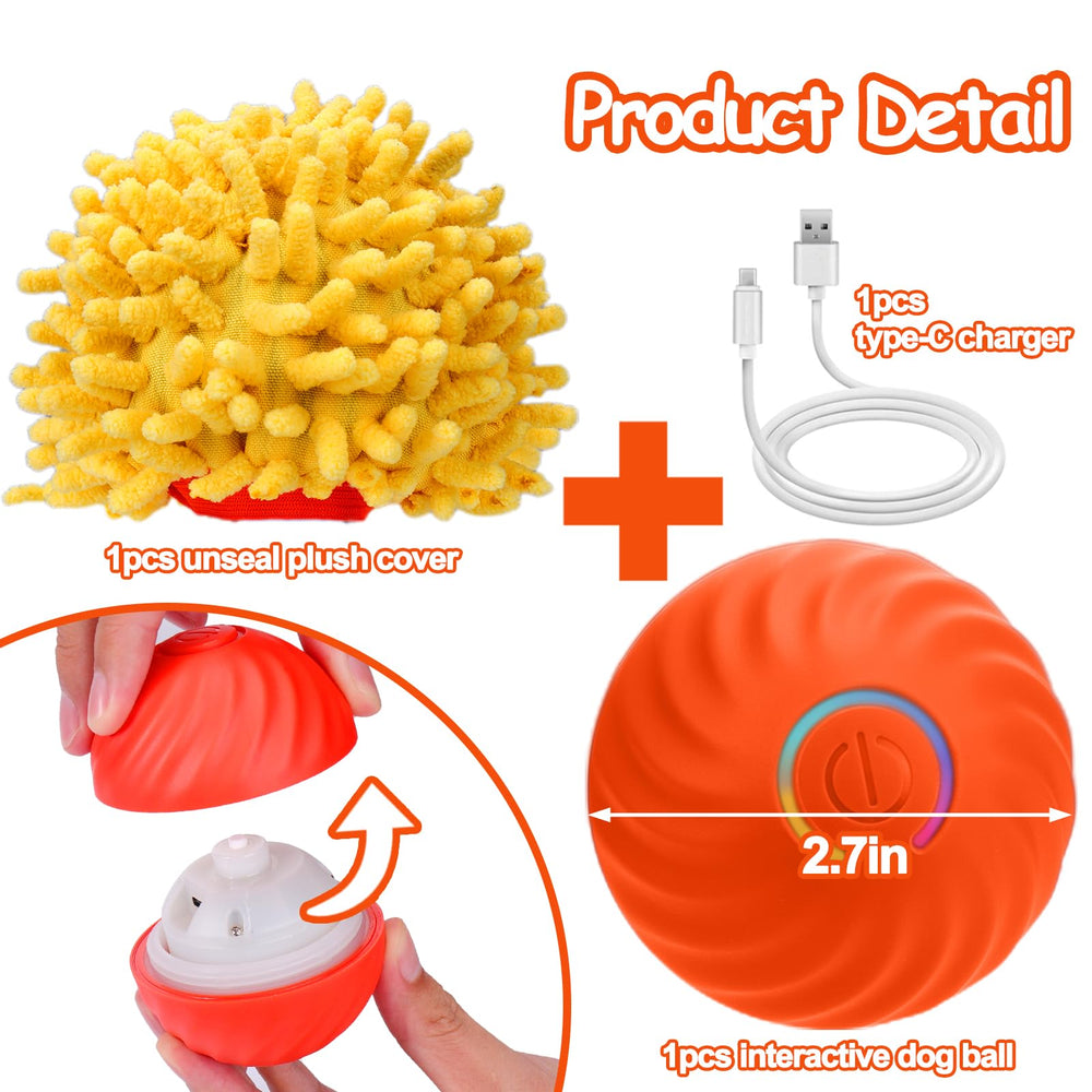 Mity Rain apartment-friendly orange ball for indoor enrichment.