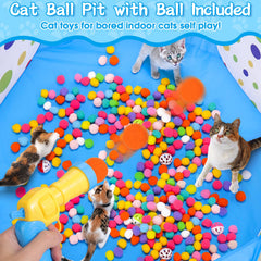 Mity Rain cat ball launcher enables interactive training and chasing fun