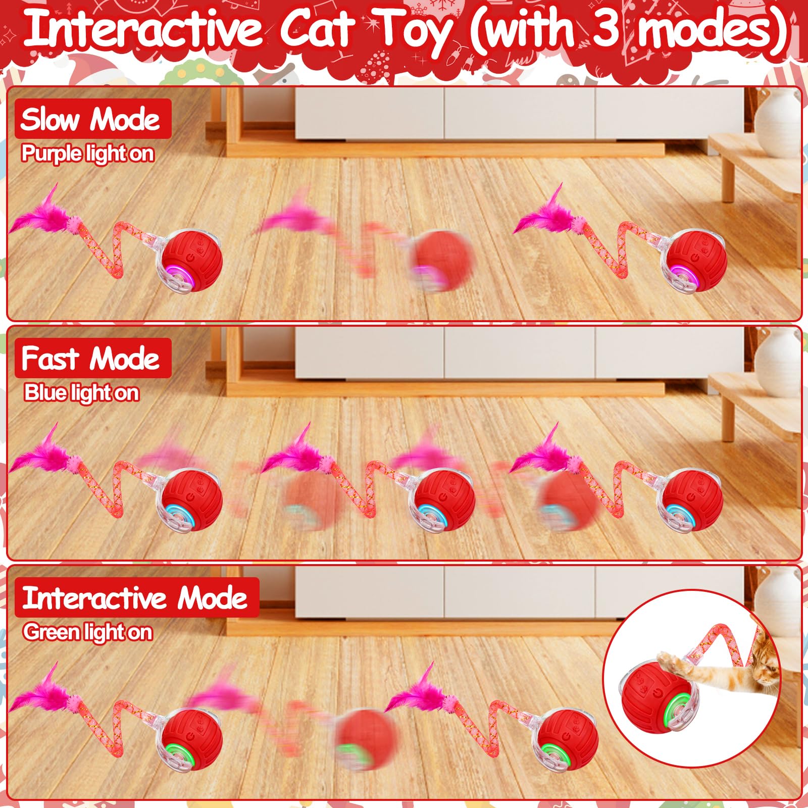 Mity Rain indoor cat toy ball supports independent play and enrichment.
