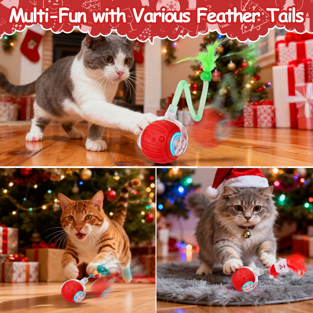 Mity Rain blue-light smart mode on cat toy ball for easy control.