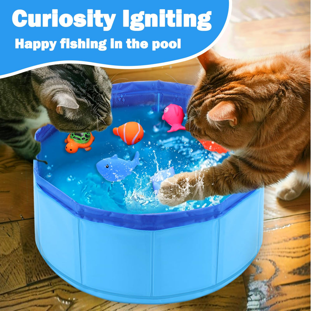 Peces interactivos de Mity Rain estimulando la caza y la coordinación felina
