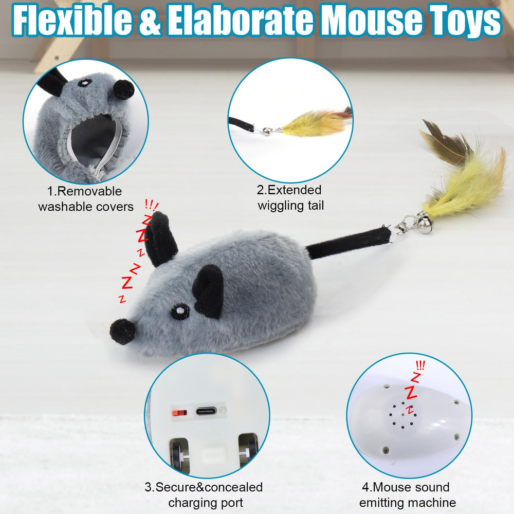 Mity Rain realistic-sound mouse toy boosts interactive chase sessions