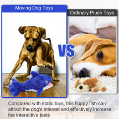 Mity Rain rechargeable dog toy with charging cable for long sessions.