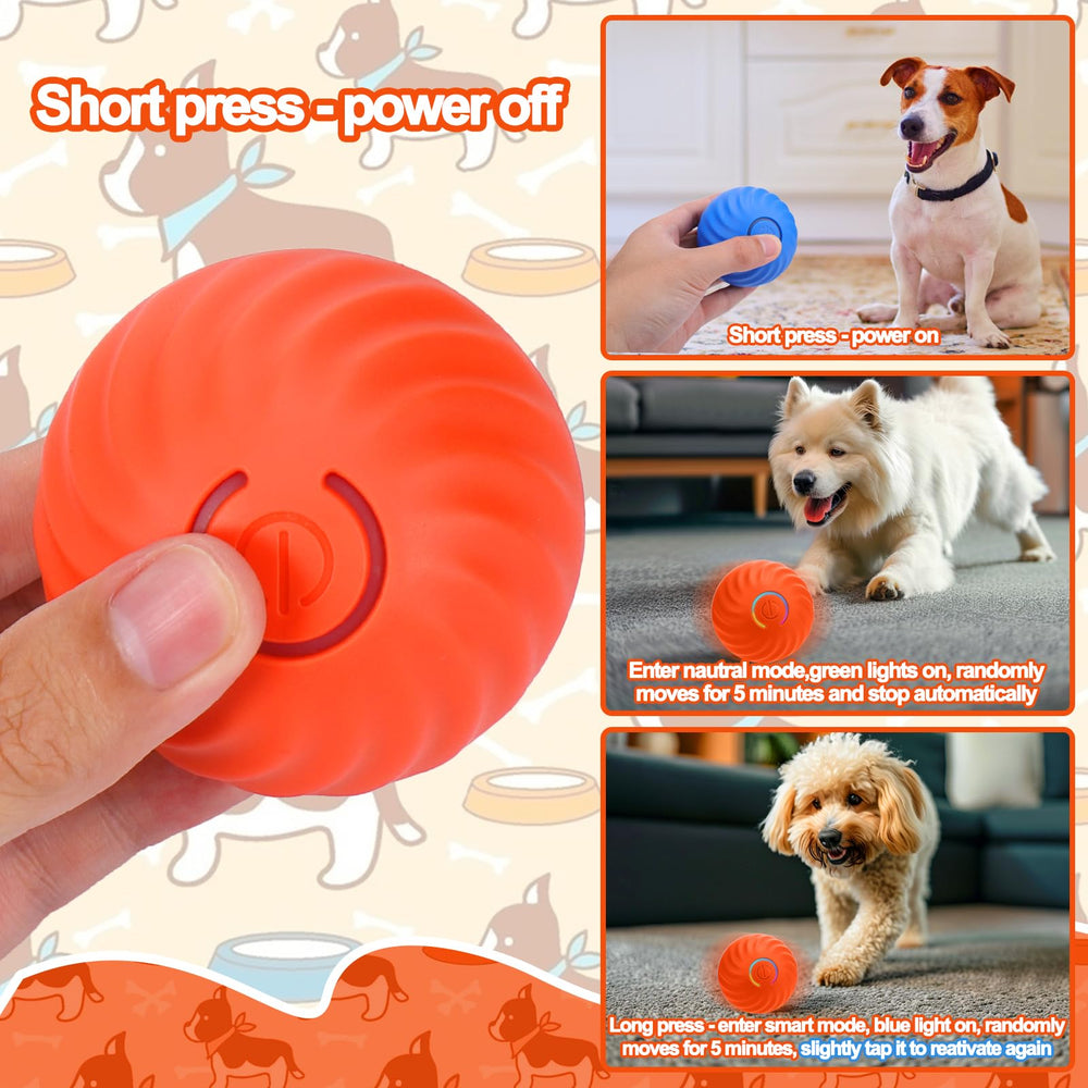 Mity Rain rechargeable orange ball stays ready for longer sessions.