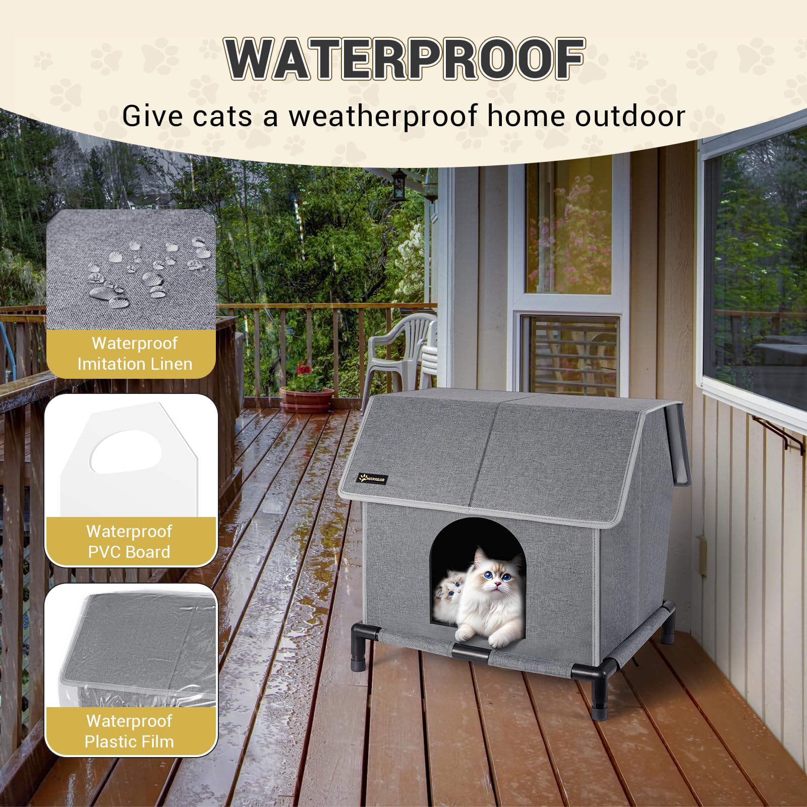 MIU COLOR cat house insulation detail with heat-retaining materials