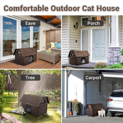 MIU COLOR Outdoor Cat House Double-Sided Cushion offers seasonal comfort.