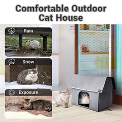 MIU COLOR cat house side view reveals roomy interior for pets up to 25 lbs.