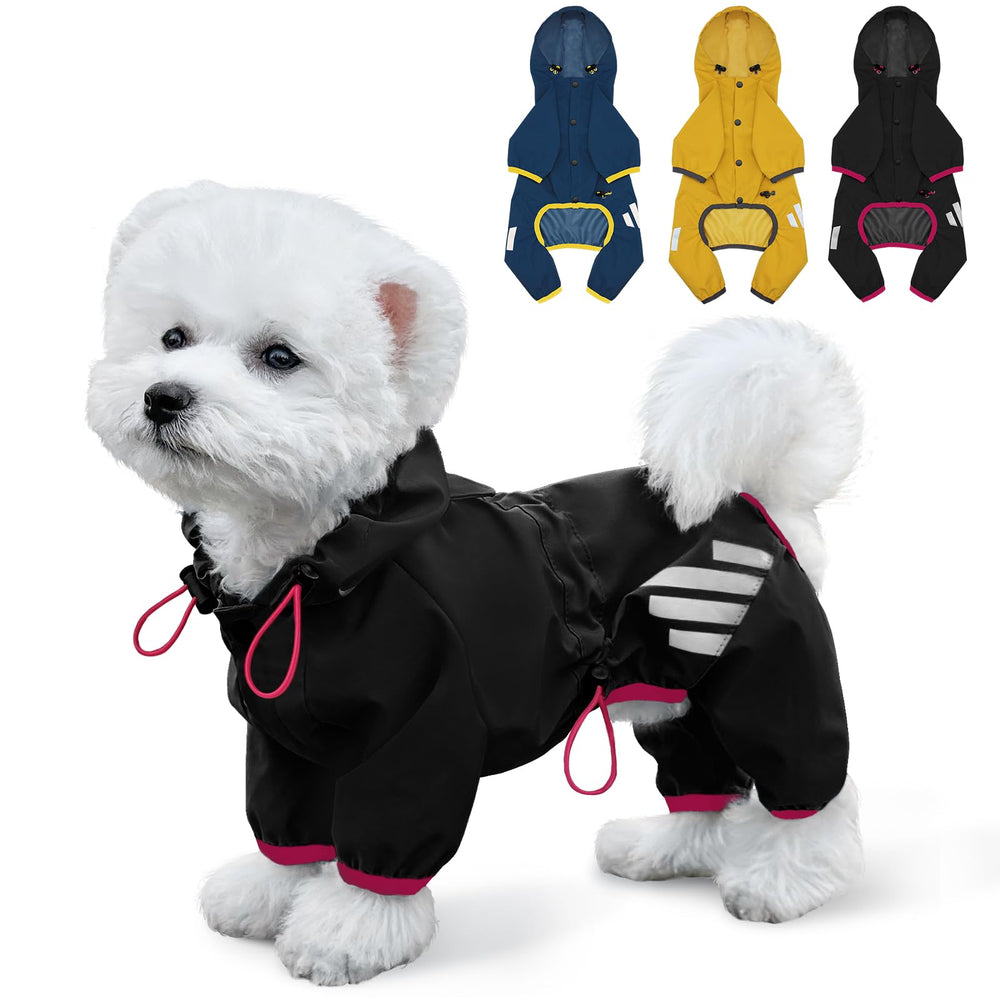 Miucat dog raincoat hood keeps your pup dry during rainy walks