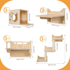 MIUZMORE cat-shelves-lookout-tower: elevated vantage point for curious cats