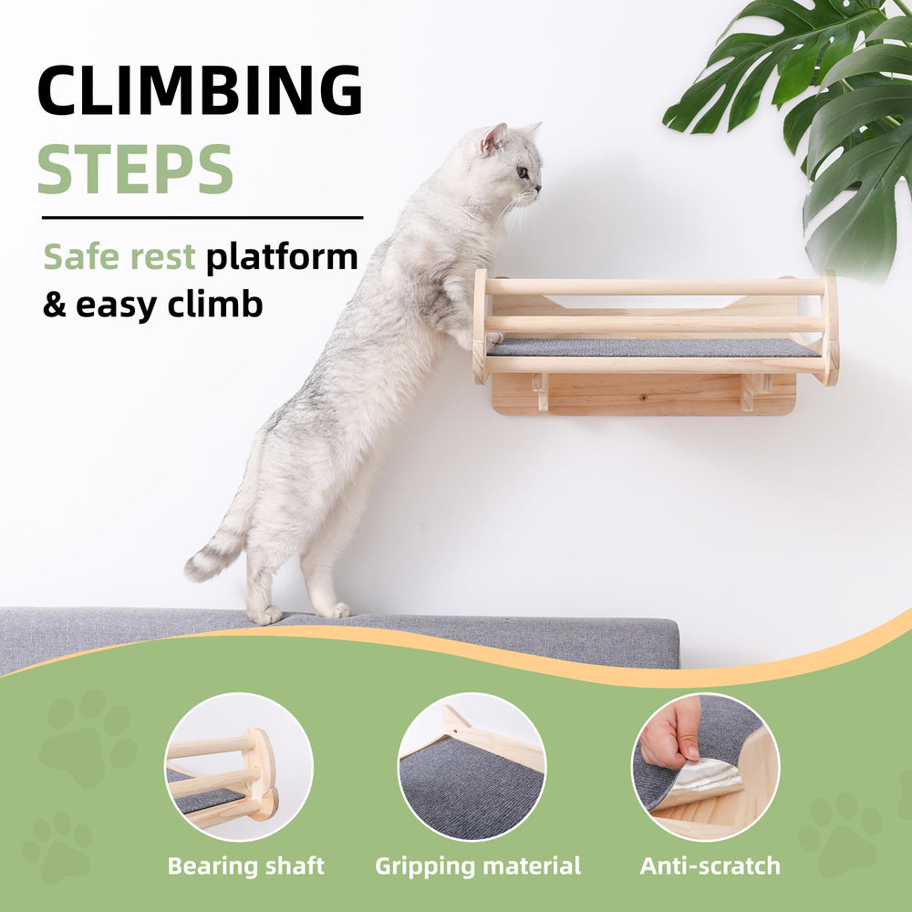 MIUZMORE wall-mount cat shelves assembly step-by-step kit