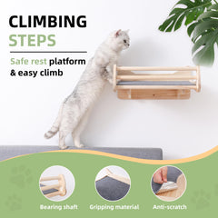 MIUZMORE wall-mount cat shelves assembly step-by-step kit