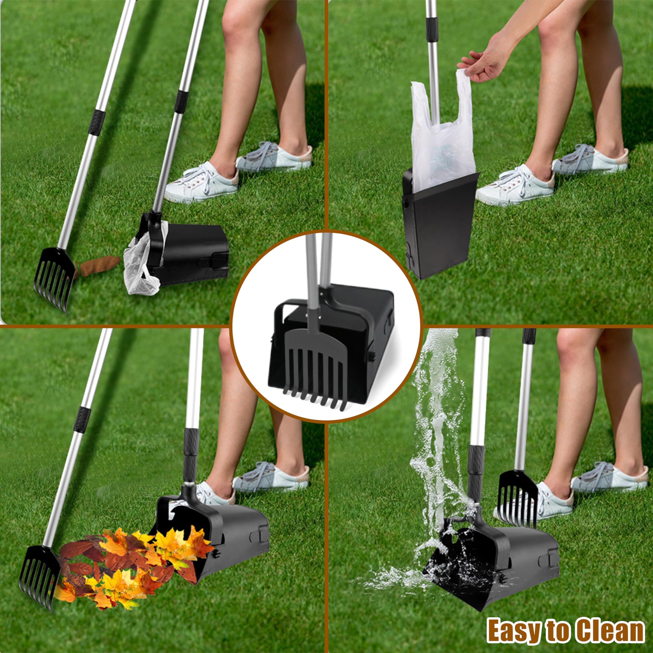 MIVERYEA pooper scooper includes 20 bags for ready cleanup.