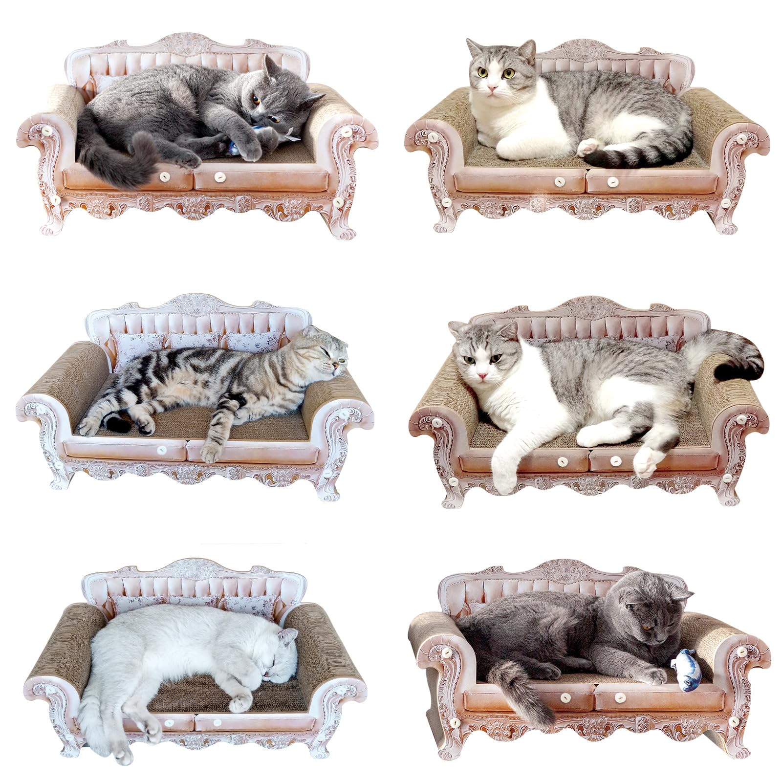 miwoowim cat scratcher bed box house – cozy cardboard cubby