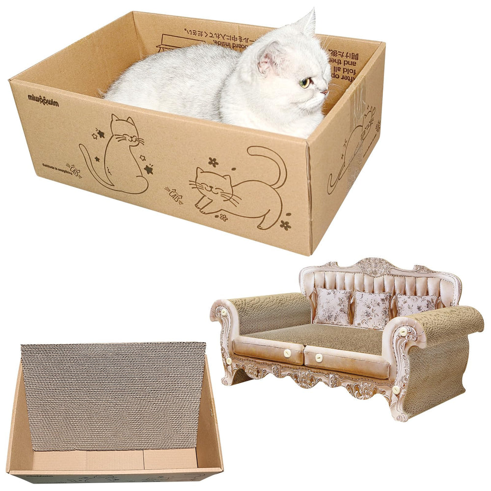 miwoowim cat scratcher bed catnip toy – interactive play