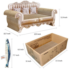miwoowim cat scratcher bed sofa side view – sturdy design