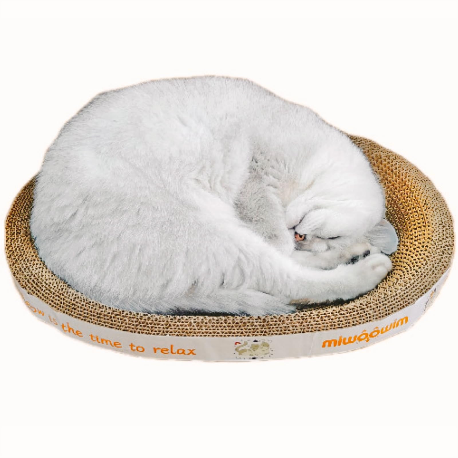 Miwoowim scratcher with box provides a relaxing resting space and hiding spot