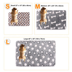 MIWOPET Soft double-sided flannel blanket for year-round warmth.