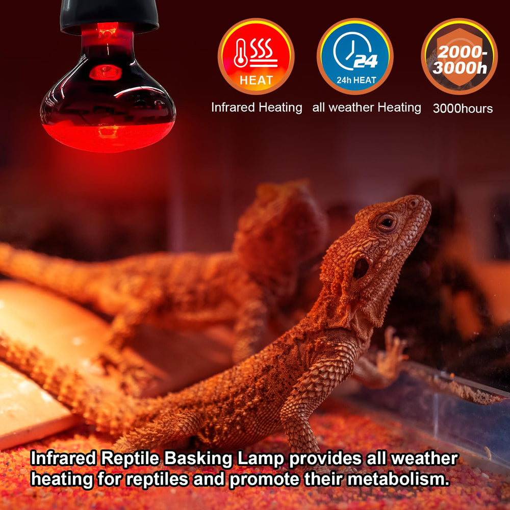 MIXJOY 100W red glass bulb durability for humid terrarium environments