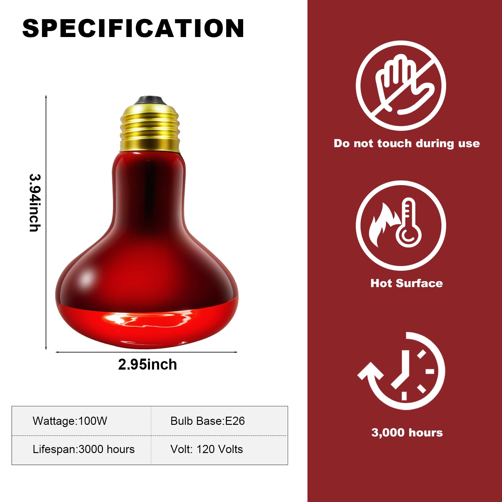 MIXJOY heat lamp for reptile habitat and chicken coop warming