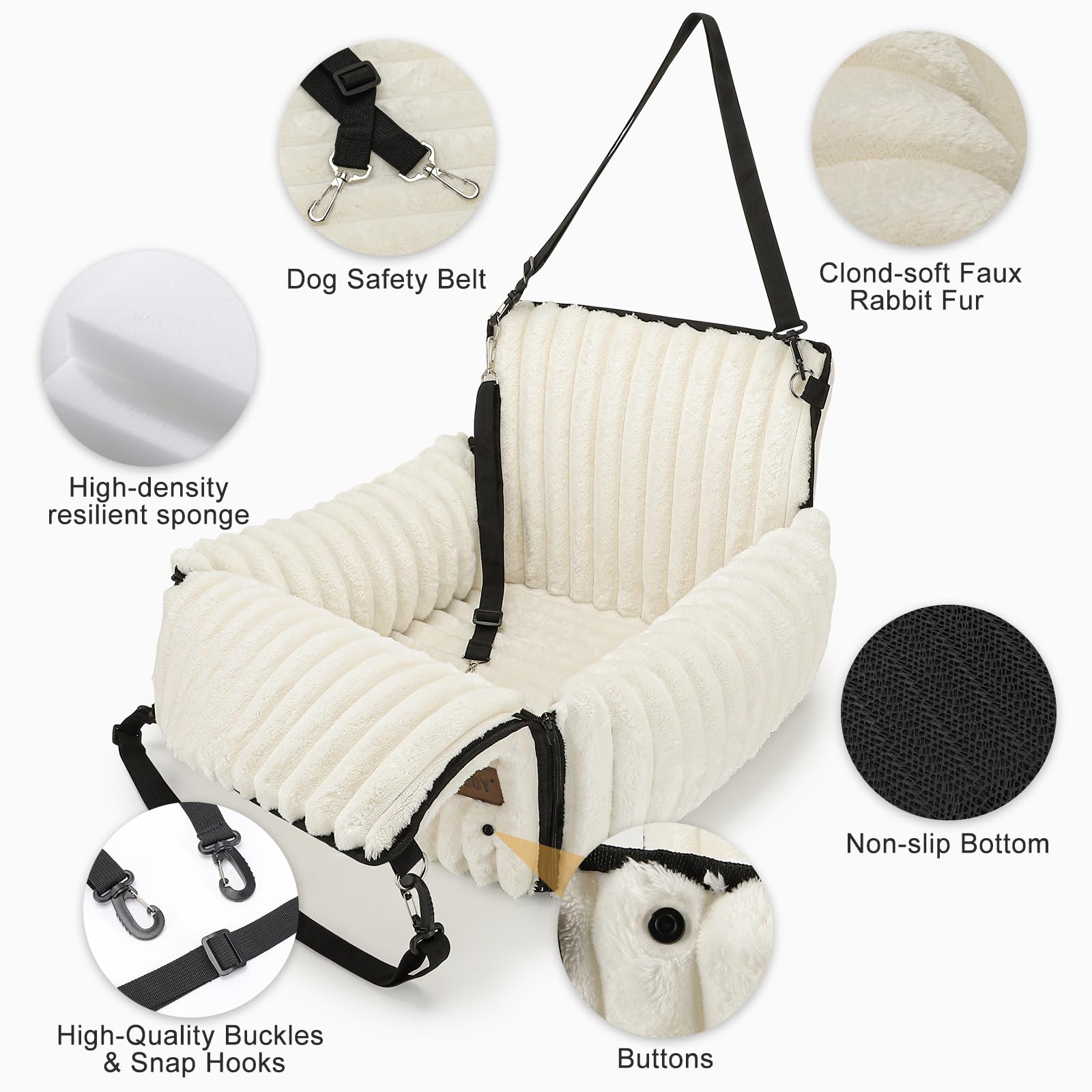 MIXJOY anti-slip bottom and safety strap help prevent slips and keep pets secure.