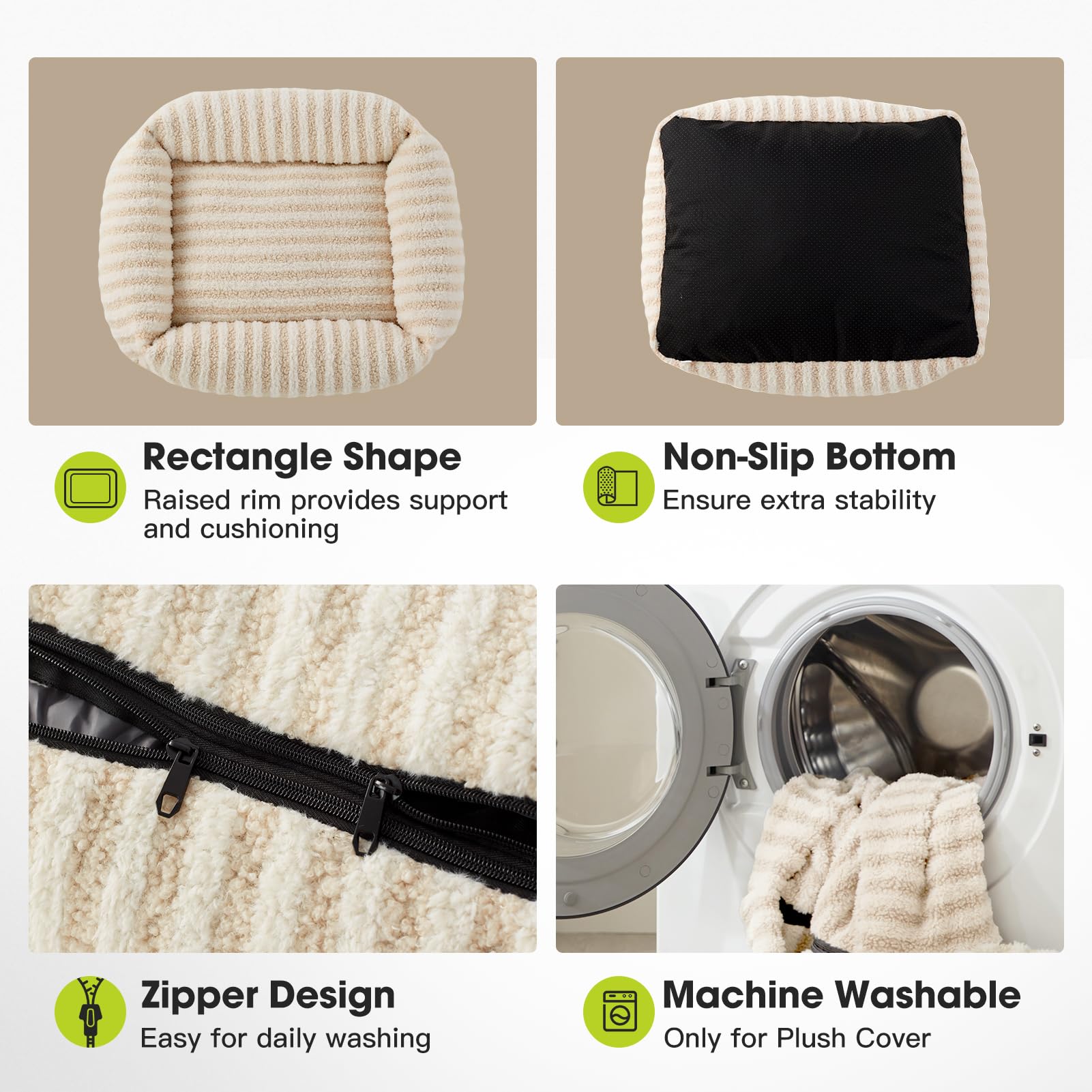 MIXJOY bed with anti-slip bottom for stable indoor use