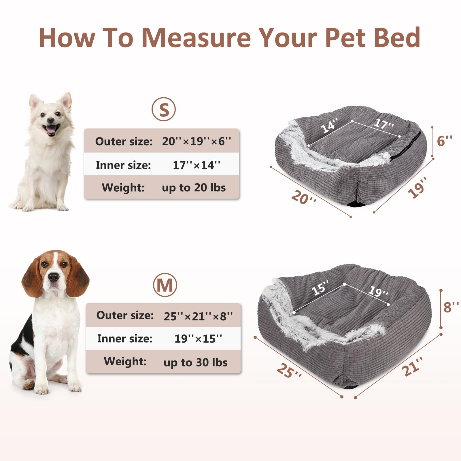 MIXJOY dog bed non-slip bottom keeps bed steady on wood or tile floors