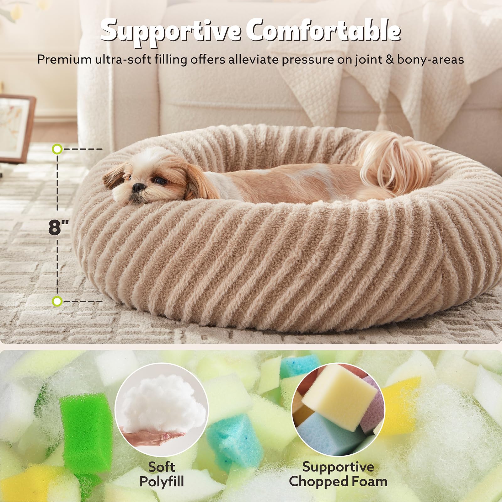 MIXJOY dog bed with removable cover shown for easy cleaning.