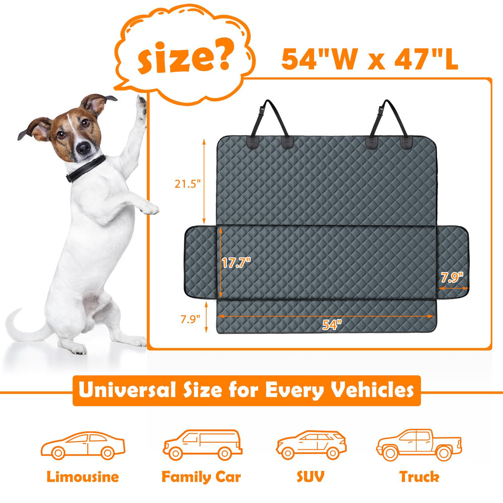 MIXJOY dog car cover waterproof fabric closeup highlights waterproof layer and stain resistance