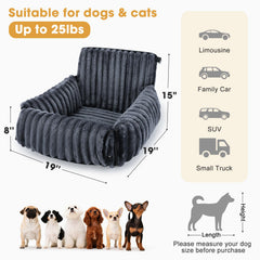 MIXJOY dog car seat back view showing secure rear seating
