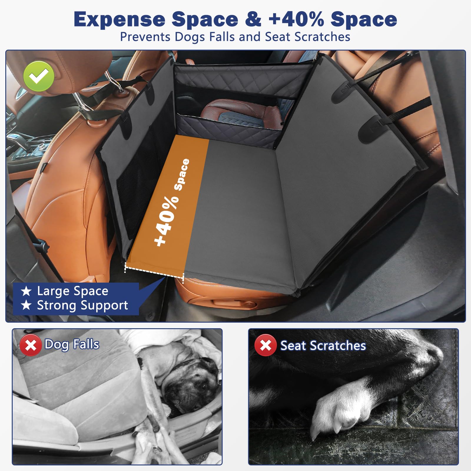 MIXJOY waterproof 600D Oxford fabric keeps seats clean.