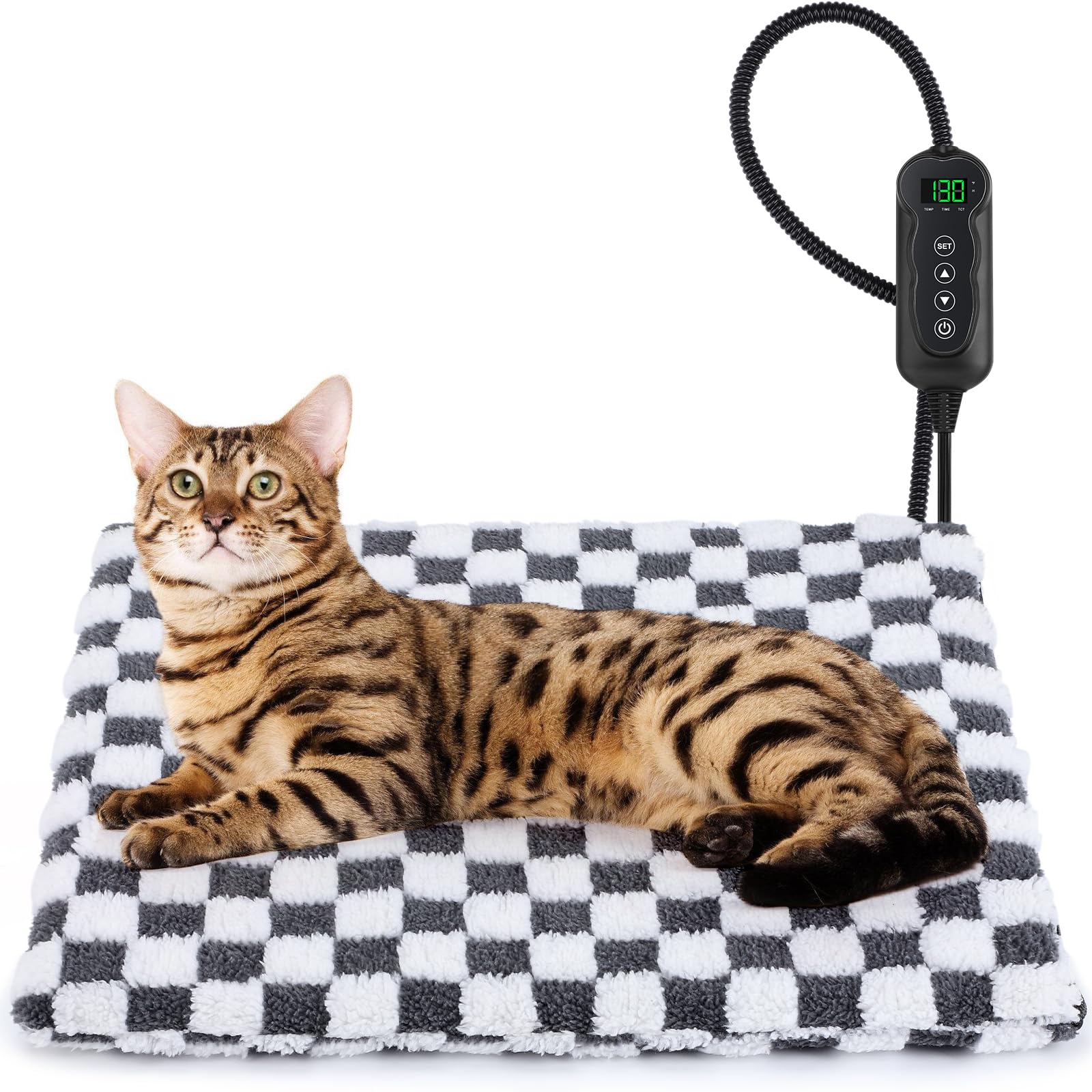 MixJOY heated cat bed front view showing cozy warmth for pets
