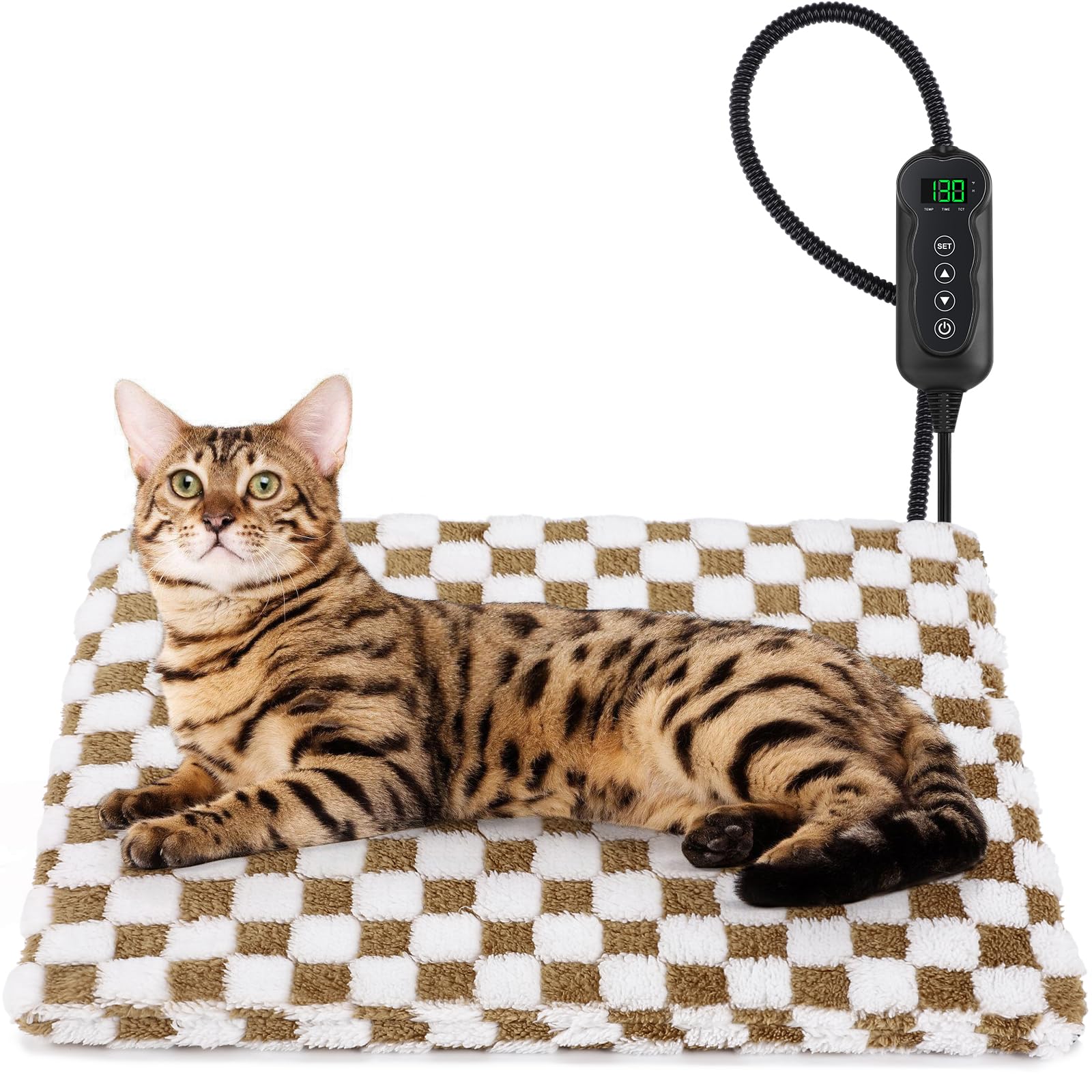 MIXJOY heated cat bed side view showing cozy warmth for naps