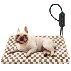 MIXJOY heated dog bed with 11 adjustable temperature levels for customizable warmth