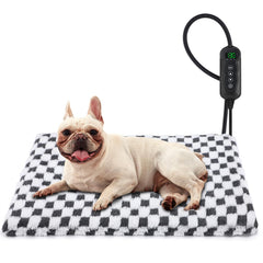 MIXJOY heated dog bed top view delivering cozy warmth for pets.