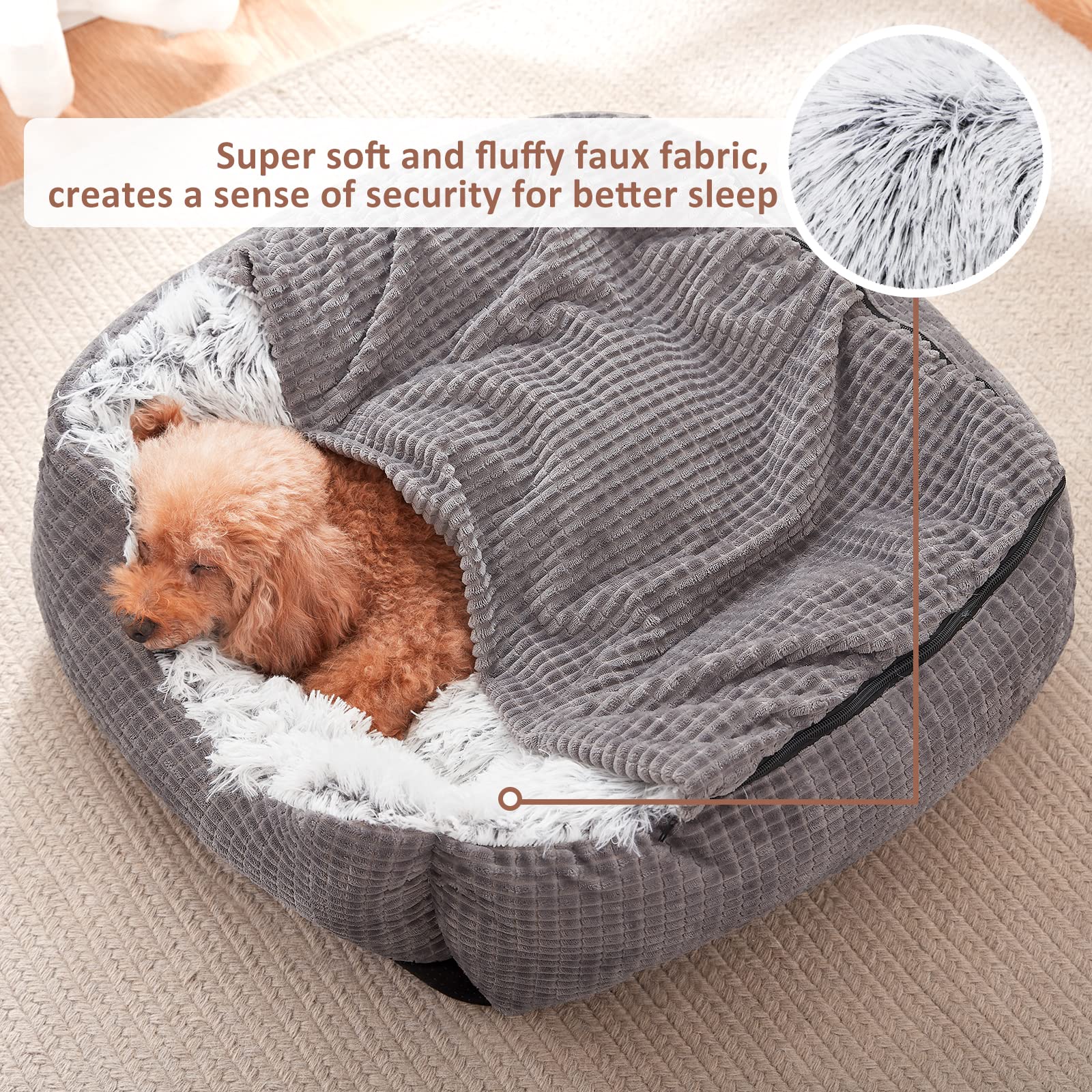 MIXJOY machine washable dog bed designed for easy cleaning
