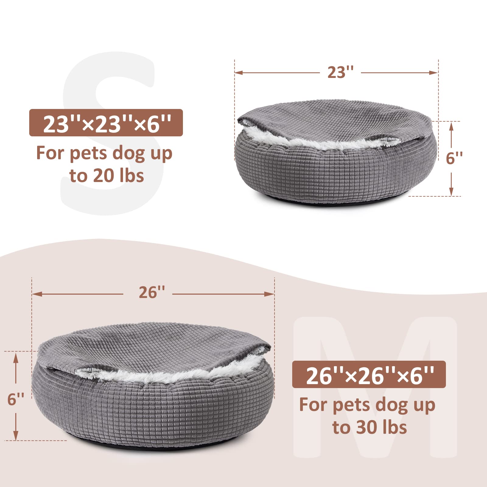MIXJOY machine washable dog bed for easy cleaning