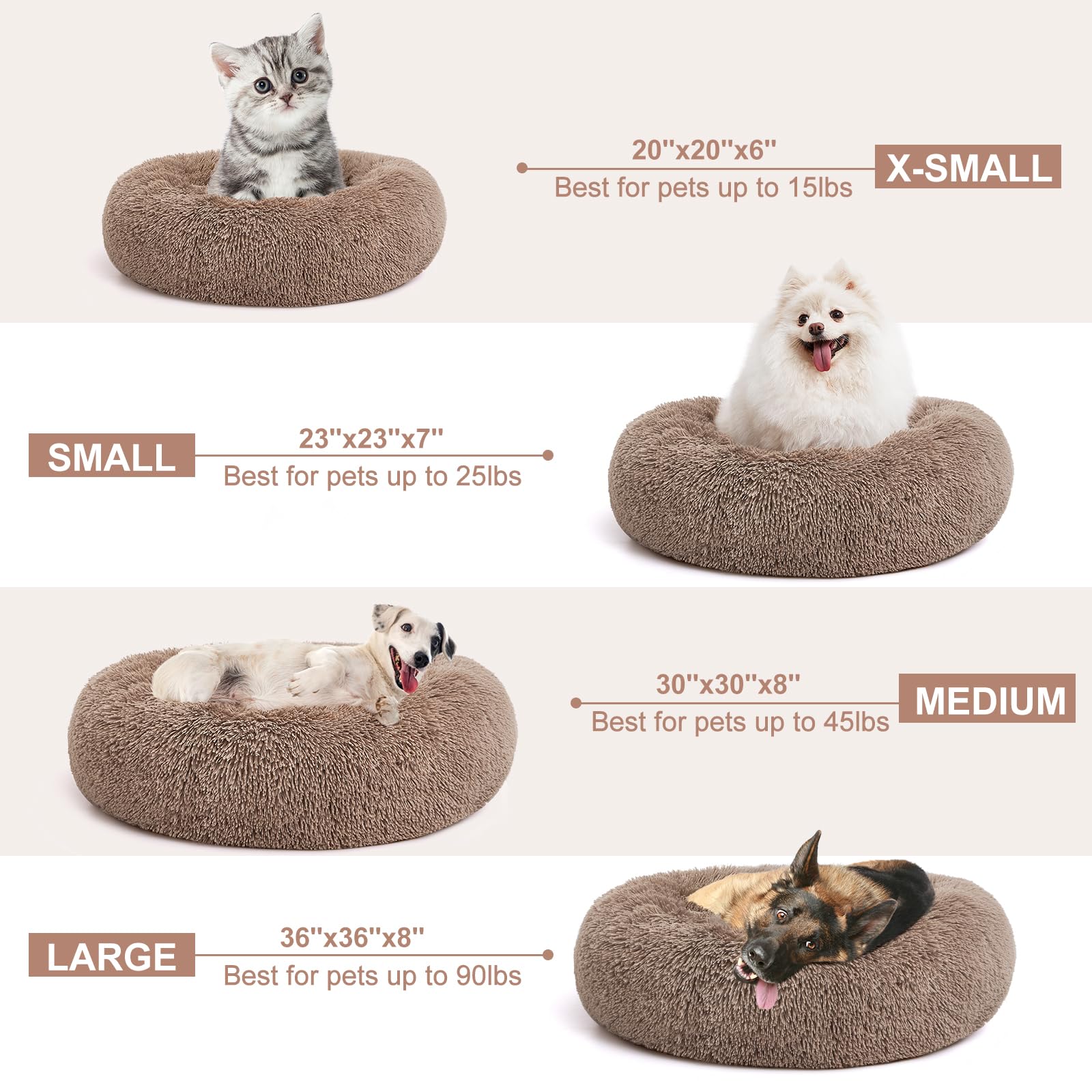 MIXJOY 23in brown pet bed in living room creating cozy retreat for pets