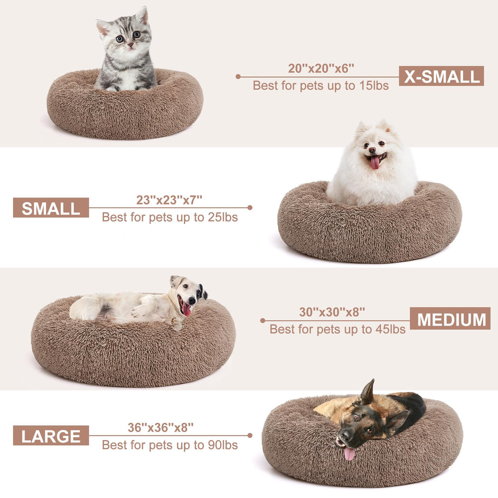 MIXJOY 23in brown pet bed in living room creating cozy retreat for pets