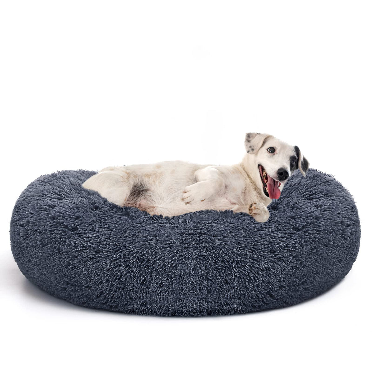MIXJOY orthopedic donut bed faux fur close-up for cozy warmth.