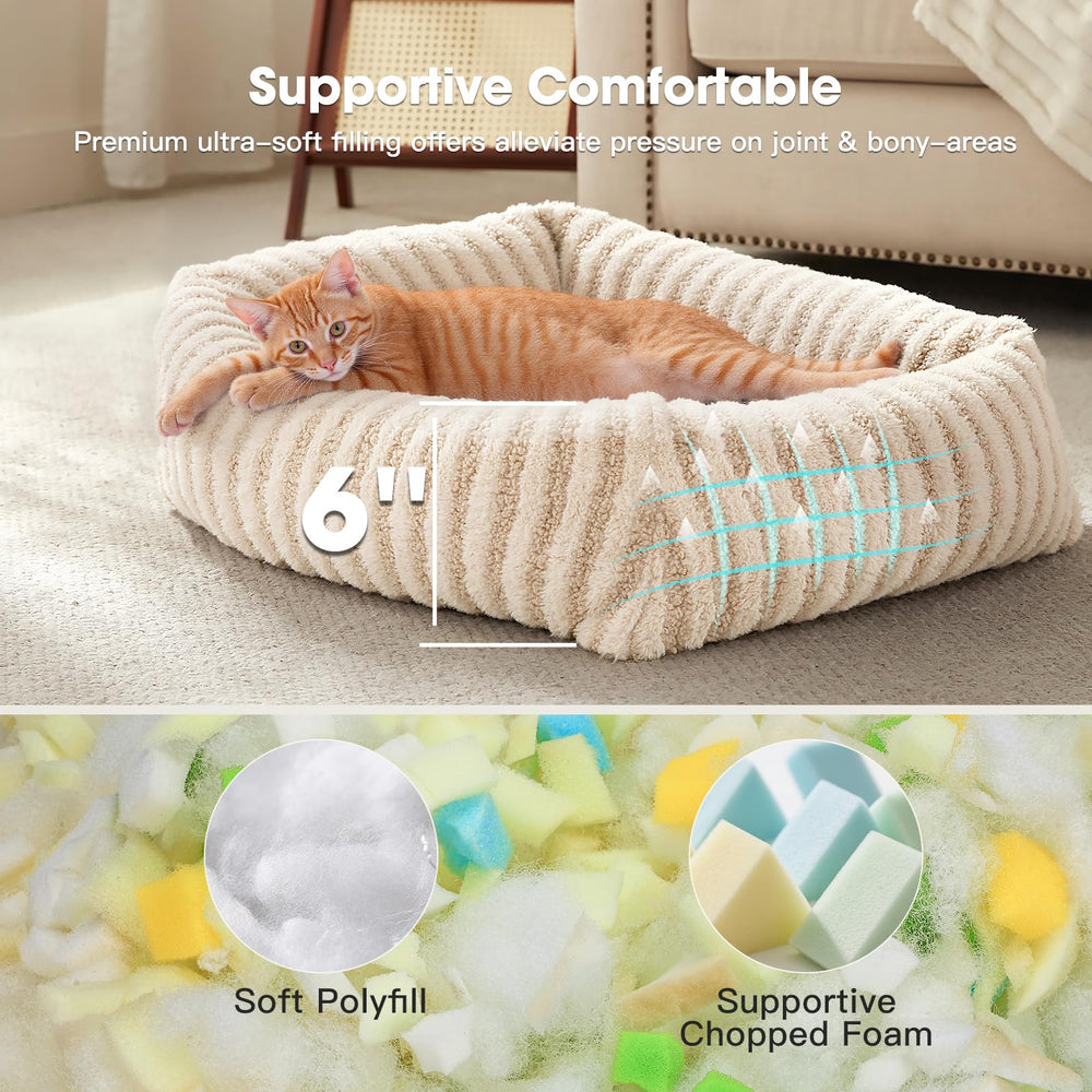 Rectangle calming MIXJOY bed showing head and neck support