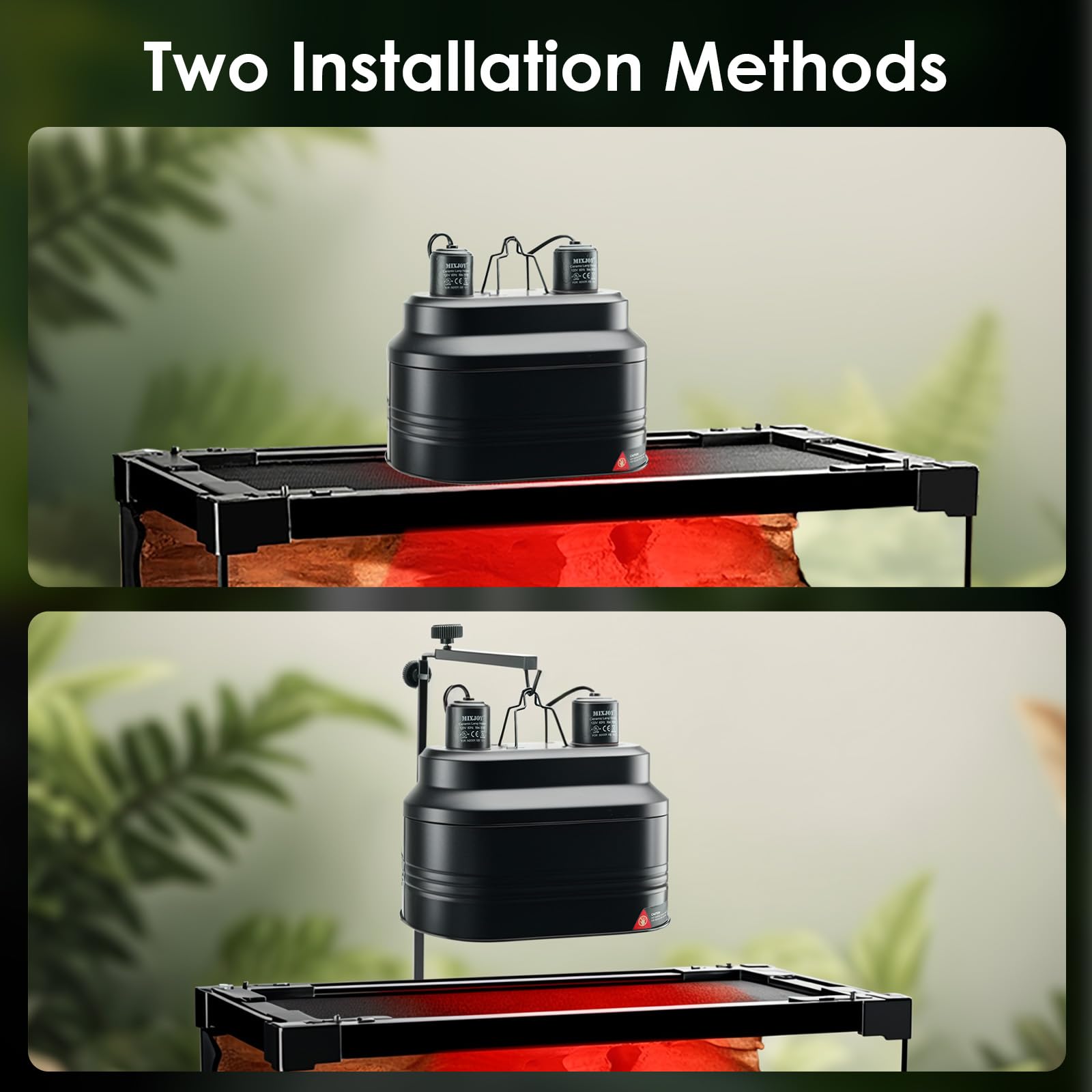 MIXJOY stainless-steel hooks enable flexible terrarium mounting